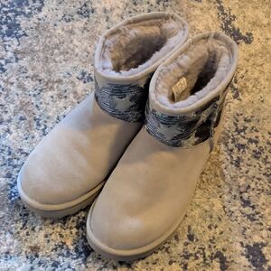 UGG Beige Plush Lined Boots